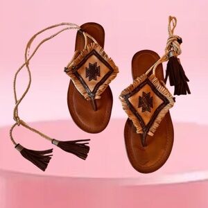Free People by Matisse Bronte Wrap Gladiator Sandal Size 9.